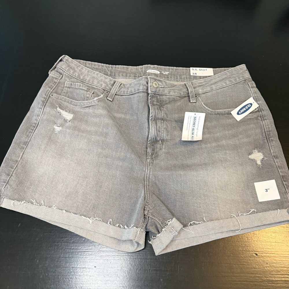 Old Navy new with‎ tags high-rise Gray Women's Denim Shorts
